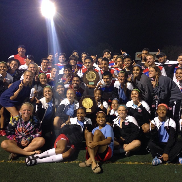 Men's and Women's soccer celebrate regional championship wins