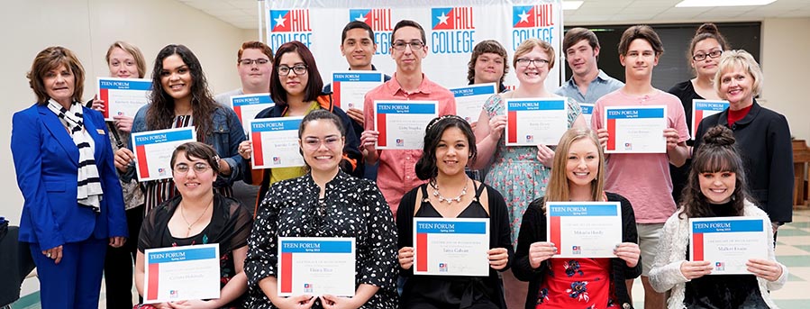 Hillsboro High School students participated in the forum: Alexa Beltran, Sabrina Cagnon, Guadalupe Gobellan, Louisa Gonzalez, Samuel Hernandez Gaspar, Emily Lesley, Jonathan Lopez, Brenda Moreno, Jennifer Pineda-Fernandez, Aleahia Washington.