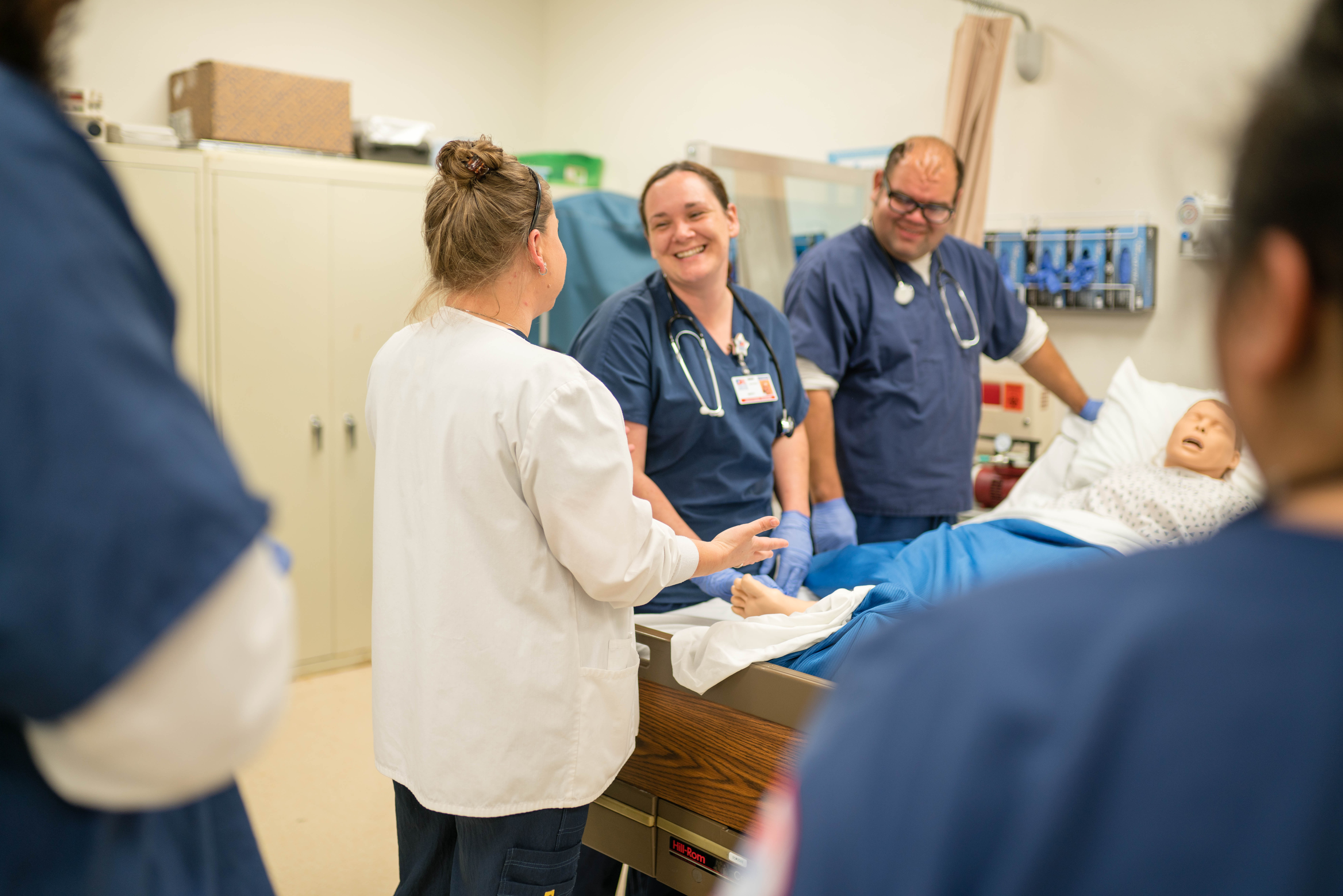In-class nursing instruction at Hill College